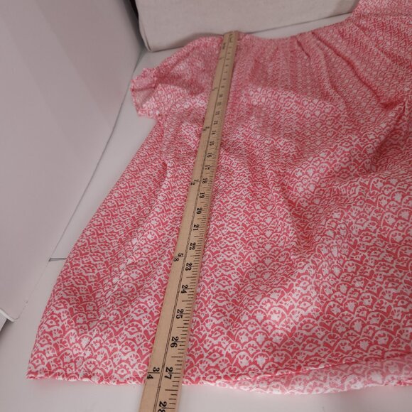 Bit & Bridle Womens 1X Pink Floral Boho Peasant Blouse Rayon Blend Cottagecore - Picture 4 of 8